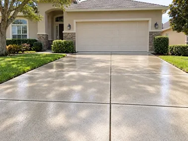 After Driveway pressure washing, Fresno, CA